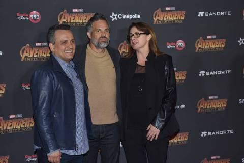 Avengers: Infinity War Pressetermin in Mexiko-Stadt April 5, 2018 - Mexico City, Mexico - Director Joe Russo, Actor Mark Ruffalo and Victoria Alonso are seen attending at black carpet of the film screening Event to promote Avengers: Infinity War At Cinepolis Parque Toreo on April 05, 2018 in Mexico City, Mexico Mexico City Mexico - ZUMAs197 20180405_zaa_s197_085 Copyright: xCarlosxTischlerx