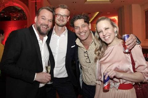 Lars Montag accompanied by Gregor Bloeb and Nina Proll at the Romy 2018 Academy Awards ceremony at the Grand Hotel Wien 05 04 2018 Foto:xB.xLoschanx xFuturexImage