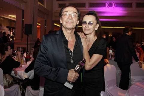 Christian Kolonovits with partner at the Romy 2018 Academy Award ceremony at the Grand Hotel Wien 05 04 2018 Foto:xB.xLoschanx xFuturexImage