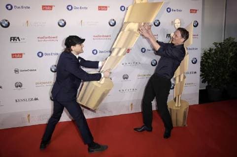 Franz Rogowski and Oliver Masucci at the nominee evening for the German Film Prize 2018 at the BMW Haus am Kurfürstendamm Berlin 07 04 2018 Foto:xS.xGabschx xFuturexImage