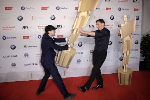 Franz Rogowski and Oliver Masucci at the nominee evening for the German Film Prize 2018 at the BMW Haus am Kurfürstendamm Berlin 07 04 2018 Foto:xS.xGabschx xFuturexImage