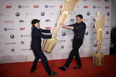 Franz Rogowski and Oliver Masucci at the nominee evening for the German Film Prize 2018 at the BMW Haus am Kurfürstendamm Berlin 07 04 2018 Foto:xS.xGabschx xFuturexImage