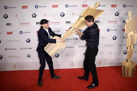 Franz Rogowski and Oliver Masucci at the nominee evening for the German Film Prize 2018 at the BMW Haus am Kurfürstendamm Berlin 07 04 2018 Foto:xS.xGabschx xFuturexImage