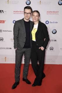 Tobias Wiemann with wife Jytte Merle Böhrnsen at the nominee evening for the German Film Prize 2018 at the BMW Haus am Kurfürstendamm Berlin 07 04 2018 Foto:xS.xGabschx xFuturexImage