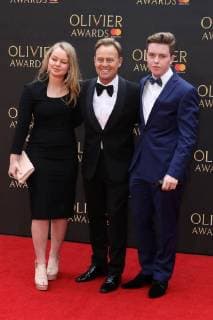 Australian actor Jason Donovan and his children Jemma Donovan and Zac Donovan attend The Olivier Awards 2018 with Mastercard at Royal Albert Hall in London. APRIL 8th 2018  MESx18970