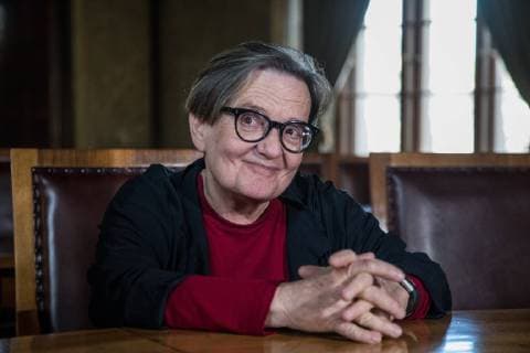 Agnieszka Holland films her new film in Krakow Agnieszka Holland holds a press conference on April 8, 2018 connected with her new film Gareth Jones she flms in Krakow, Poland. EN_01313870_0047 