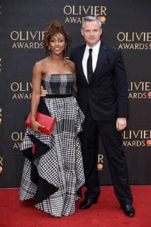 Alexandra Burke with accompaniment at the Olivier Awards 2018 at the Royal Albert Hall London 08 04 2018 Alexandra Burke with accompaniment  Foto:xS.xVasx xFuturexImage