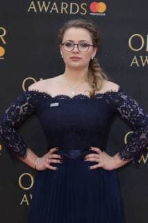 Carrie Hope Fletcher attends The Olivier Awards 2018 with Mastercard at Royal Albert Hall in London. APRIL 8th 2018  MESx18970