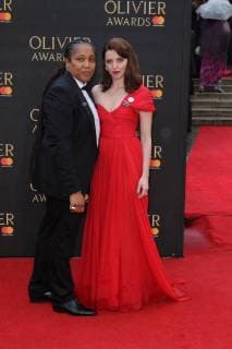 Maria Larasi and Ophelia Lovibond attend The Olivier Awards 2018 with Mastercard at Royal Albert Hall in London. APRIL 8th 2018  MESx18970