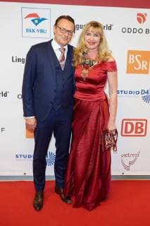 Nanna Cuckoo with husband Dirk Ullmann Awarding of the 13th Victress Award 2018 in Berlin on 09 04 2018 13 Victress Awards Gala 2018