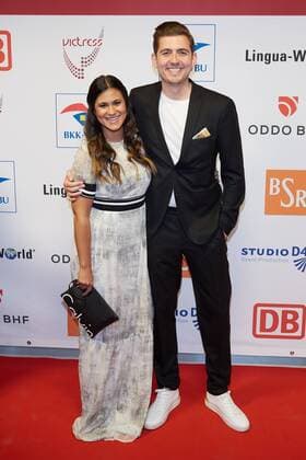 Steffi Brungs with friend Christian Wackert Presentation of the 13th Victress Award 2018 in Berlin on 09 04 2018 13 Victress Awards Gala 2018