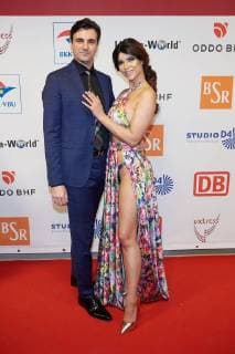 Felix Steiner and Micaela Schaefer Presentation of the 13th Victress Award 2018 in Berlin on 09 04 2018 13 Victress Awards Gala 2018