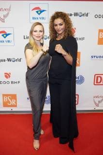 Regina Halmich and Ikram Kerwat Presentation of the 13th Victress Awards 2018 in Berlin on 09 04 2018 13 Victress Awards Gala 2018