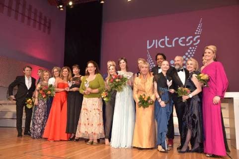 All winners Lecturers and jury members at the 13 Victress Award iGALA n the UDK University of Arts in Berlin on 09 04 2018