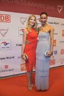 Tanja Buelter Annabelle Mandeng at the 13 Victress Award iGALA n the UDK University of Arts in Berlin on 09 04 2018