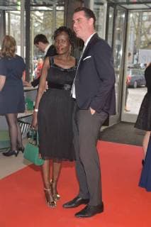 Andrej Hermlin with wife Joyce at the 13 Victress Award iGALA n the UDK University of Arts in Berlin on 09 04 2018
