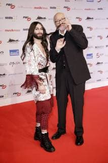 Conchita and Karl Dall at the 13th PRG Live Entertainment Award ceremony in the Festhalle Frankfurt Frankfurt am Main 09 04 2018 Foto:xS.xGabschx xFuturexImage