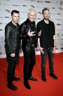 Michael Simon H P Baxxter and Phil Speiser Scooter at the 13th PRG Live Entertainment Award ceremony in the Festhalle Frankfurt Frankfurt am Main 09 04 2018 Foto:xS.xGabschx xFuturexImage