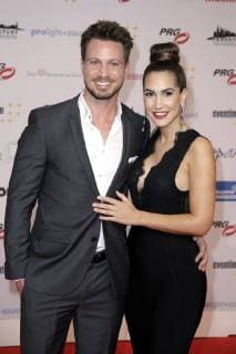 Sebastian Pannek and Clea Lacy Juhn at the 13th PRG Live Entertainment Award ceremony in the Festhalle Frankfurt Frankfurt am Main 09 04 2018 Foto:xS.xGabschx xFuturexImage