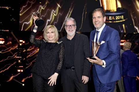 Mary Roos Wolfgang Trepper and Jan Mewes at the 13th PRG Live Entertainment Award ceremony in the Festhalle Frankfurt Frankfurt am Main 09 04 2018 Foto:xS.xGabschx xFuturexImage