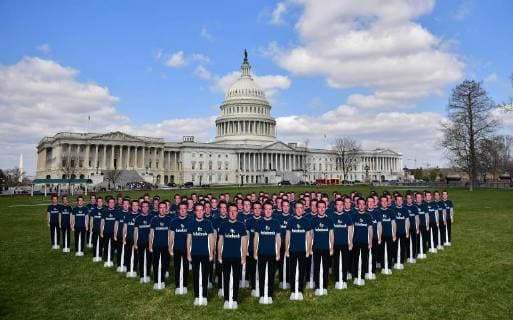 Themen der Woche KW15 Bilder des Tages Cardboard cutouts of Facebook CEO Mark Zuckerberg are seen on the west front of the U.S. Capitol Building as part of a demonstration by the activist group Avaaz, in Washington, D.C. on April 10, 2018. The group is calling on Facebook to remove fake accounts and bots as well as respect personal data of its users. Zuckerberg is scheduled to testify before a joint Senate Judiciary and Commerce Committee hearing later today.  WAP20180410311 KEVINxDIETSCH