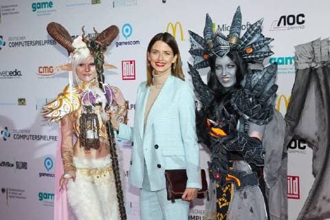 Eva Padberg German computer game prize 2018 in the coal bunker boiler house in Muenchen on 10 04 2018