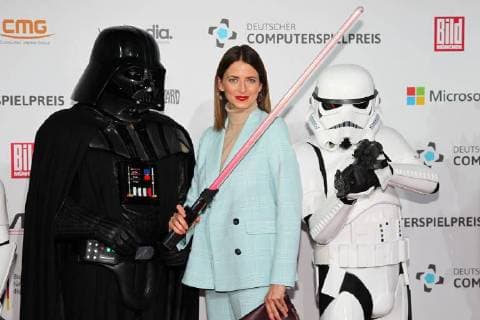 Eva Padberg German computer game prize 2018 in the coal bunker boiler house in Muenchen on 10 04 2018