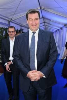 Dr Markus Soeder Bavarian State Premier German Computer Game Award 2018 in the coal bunker boiler house in Munich on 10 04 2018