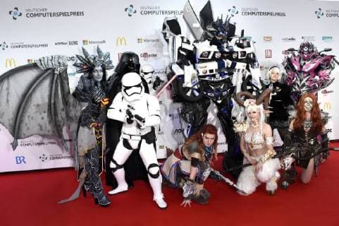 Cosplayer at the presentation of the German Computer Game Prize 2018 in the Kesselhaus Munich 10 04 2018 Foto:xP.xSchönbergerx xFuturexImage