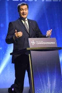 Markus Söder at the presentation of the German Computer Game Prize 2018 in the Kesselhaus Munich 10 04 2018 Foto:xP.xSchönbergerx xFuturexImage