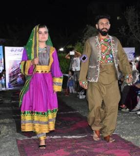 (180411) -- MAZAR-I-SHARIF, April 11, 2018 () -- Models present creations during a fashion show in Mazar-i-Sharif, capital of Balkh province, Afghanistan, April 10,2018. A local company Haqiqi Group held a fashion show amid tight security in Mazar-e-Sharif city, capital of northern Afghanistan s Balkh province on Tuesday night. () (srb) AFGHANISTAN-BALKH-FASHION SHOW Xinhua 