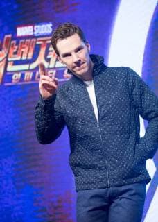 Benedict Cumberbatch, Apr 12, 2018 : A cast member of the new movie Avengers: Infinity War , Benedict Cumberbatch attends a press conference in Seoul, South Korea. The third movie in the Avengers series will be open in South Korea on April 25.  (75960242)