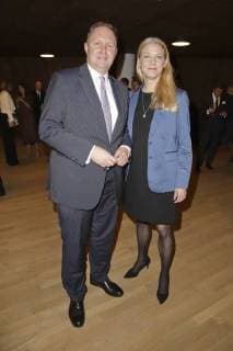 Carsten Brosda and Jana Schiedek at the presentation of the Nannen Prize 2018 in the Elbphilharmonie Hamburg 11 04 2018 Foto:xgbrcix xFuturexImage