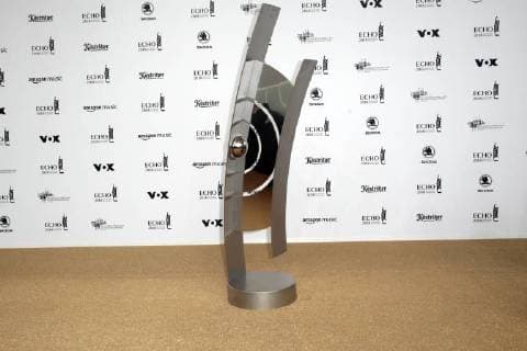 at the award of the German Music Prize ECHO 2018 in Messe Berlin