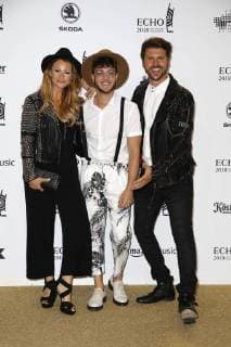 Jana Julie Kilka Luca Hänni and Thore Schölermann at the ECHO POP ceremony on 12.04.2018 in Berlin ECHO POP ceremony in Berlin in 2018