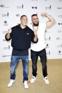Farid Bang and Kollegah at the award ceremony of the ECHO POP on 12.04.2018 in Berlin ECHO POP ceremony 2018 in Berlin