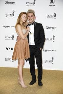 Daniele Negroni and Tina Neumann at the ECHO POP ceremony on 12.04.2018 in Berlin ECHO POP ceremony in Berlin in 2018