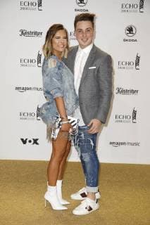 Dagi Bee and her friend Eugen Kazakov at the ceremony of the ECHO POP on 12.04.2018 in Berlin ECHO POP ceremony 2018 in Berlin