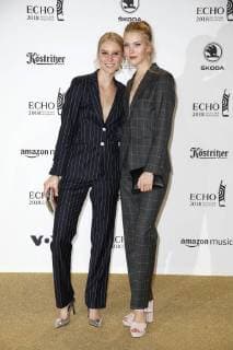 Kim Hnizdo and her sister Nina Hnizdo at the ECHO POP ceremony on 12.04.2018 in Berlin ECHO POP ceremony 2018 in Berlin