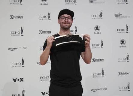 Mark Forster category Pop National at the award German Music Prize ECHO 2018 in Messe Berlin