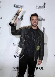 Luis Fonsi category Newcomer international at the award German Music Prize ECHO 2018 in Messe Berlin