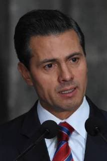 April 12, 2018 - Mexico City, Mexico - Mexico s President Enrique Pena Nieto seen speaking during the visit of Prime Minister of Norway Erna Solberg at a press conference on the theme of Energy at the National Palace in Mexico City. Mexico City Mexico - ZUMAs197 20180412_zaa_s197_090 Copyright: xCarlosxTischlerx