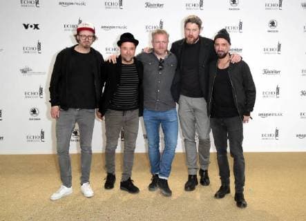 Jan Josef Liefers with band Radio Doria at the award German Music Prize ECHO 2018 in Messe Berlin