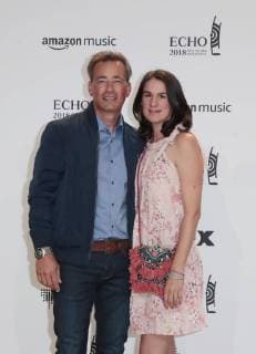 Jan Sosniok wife Nadine at ceremony German Music Prize ECHO 2018 in Messe Berlin