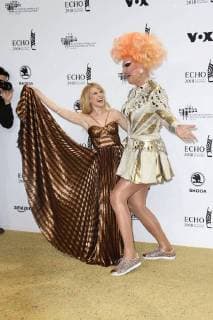 Kylie Minogue and Olivia Jones at the 27th German Music Award Echo 2018 in the Messe Berlin Berlin 12 04 2017 Foto:xF.xKernx xFuturexImage