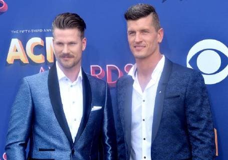 Curtis Rempel (L) and Brad Rempel of High Valley attend the 53rd annual Academy of Country Music Awards held at MGM Grand Garden Arena in Las Vegas, Nevada on April 15, 2018. The show will be telecast live on CBS.  LAV20180415002 JIMxRUYMEN
