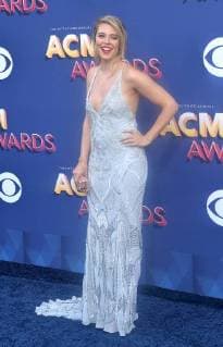 Lauren Akins attends the 53rd annual Academy of Country Music Awards held at MGM Grand Garden Arena in Las Vegas, Nevada on April 15, 2018. The show will be telecast live on CBS.  LAV20180415284 JIMxRUYMEN