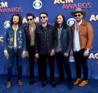 (L-R) Eric Steedly, Brandon Lancaster, Jared Hampton, Tripp Howell, and Chandler Baldwin of LANCO attend the 53rd annual Academy of Country Music Awards held at MGM Grand Garden Arena in Las Vegas, Nevada on April 15, 2018. The show will be telecast live on CBS.  LAV20180415328 JIMxRUYMEN