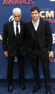 April 15, 2018 - Las Vegas, Nevada, United States of America - Actors Sam Elliott and Ashton Kutcher attend the 53 Academy of Country Music Awards on April 15, 2018 at the MGM Grand Arena in Las Vegas, Nevada. Las Vegas United States of America - ZUMAt114 20180415_zap_t114_544 Copyright: xMarcelxThomasx