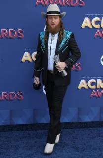 April 15, 2018 - Las Vegas, NV, U.S. - 15 April 2018 - Las Vegas, NV - Brothers Osborne, John Osborne. 2018 ACM Awards Red Carpet arrivals at MGM Grand Garden Arena. Photo Credit: MJT AdMedia Las Vegas U.S. - ZUMAa123 20180415_zaa_a123_161 Copyright: xMjtAdmediax